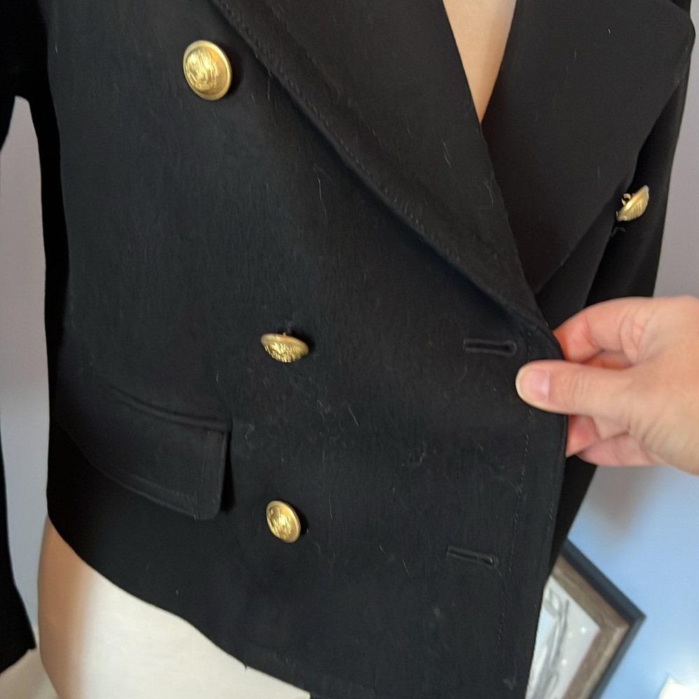 J. Crew Cropped double-breasted peacoat / 6 / BLACK - Picture 4 of 9